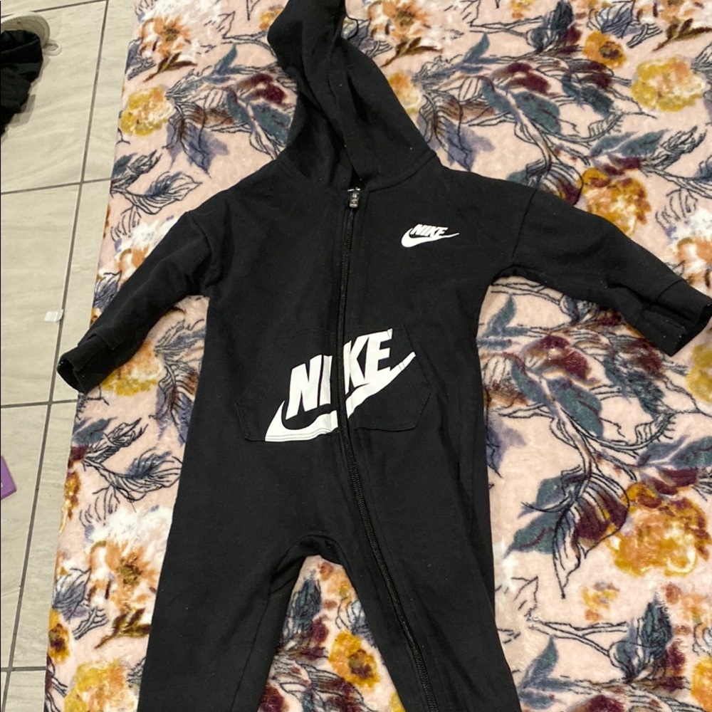 Nike Black and White Footies One Piece